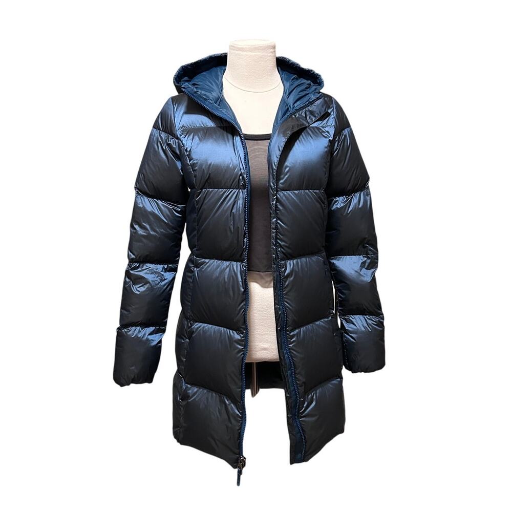 Eddie Bauer Women's 550 Down Hooded Puffer Jacket Blue Size S - Picture 2 of 12